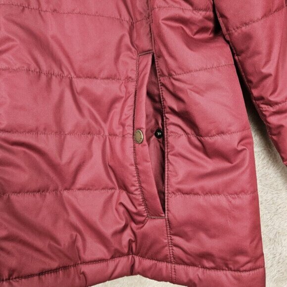 L.L. Bean Womens Mountain Classic Puffer Jacket Colorblock Blue White Red Size L - Picture 7 of 10